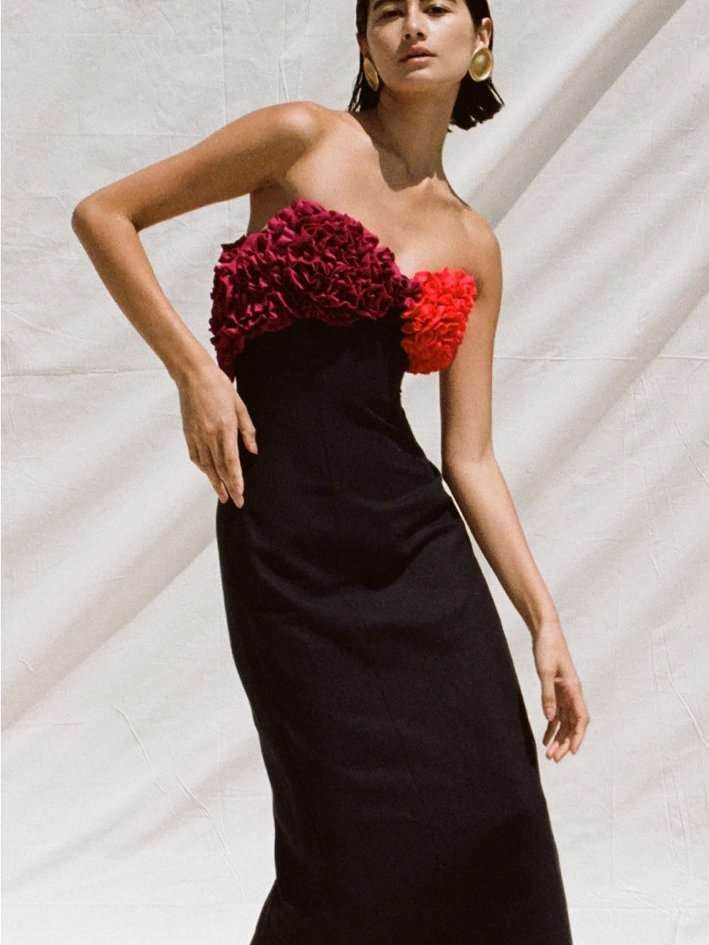 Mara Hoffman carmen Strapless Black Dress sz 4